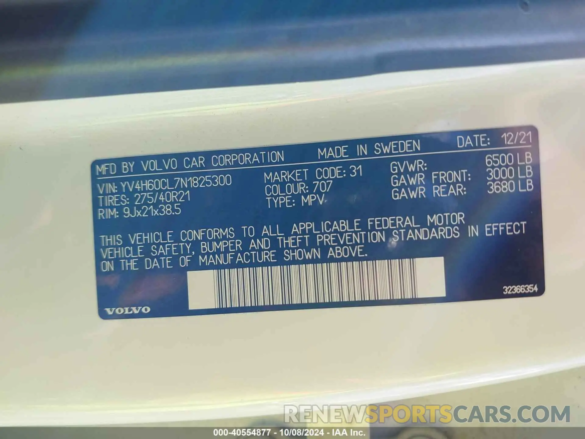 9 Photograph of a damaged car YV4H60CL7N1825300 VOLVO XC90 RECHARGE PLUG-IN HYBRID 2022