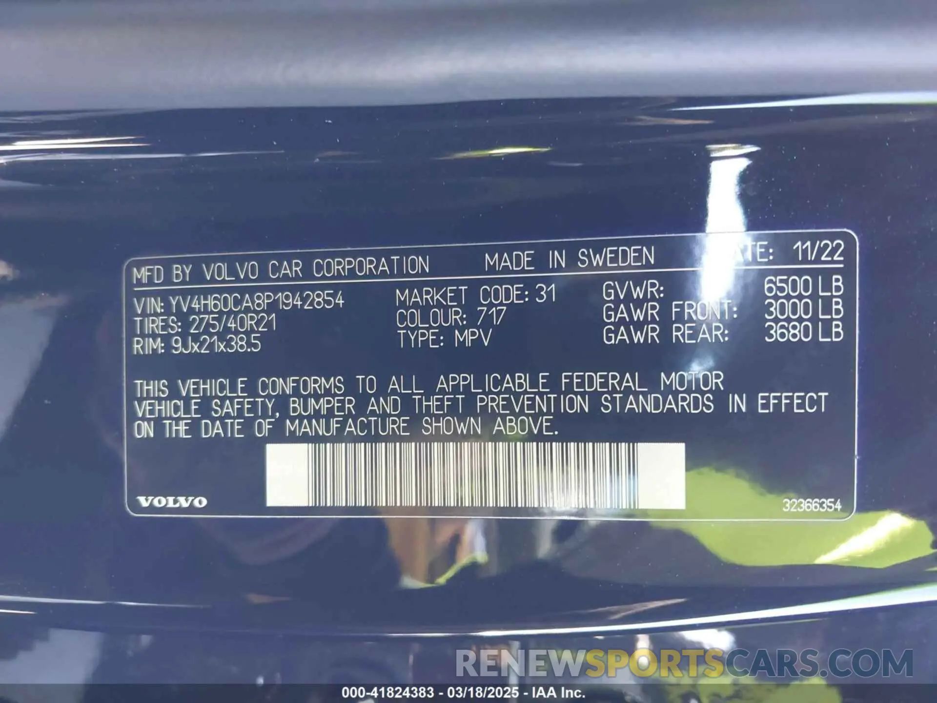 9 Photograph of a damaged car YV4H60CA8P1942854 VOLVO XC90 RECHARGE PLUG-IN HYBRID 2023