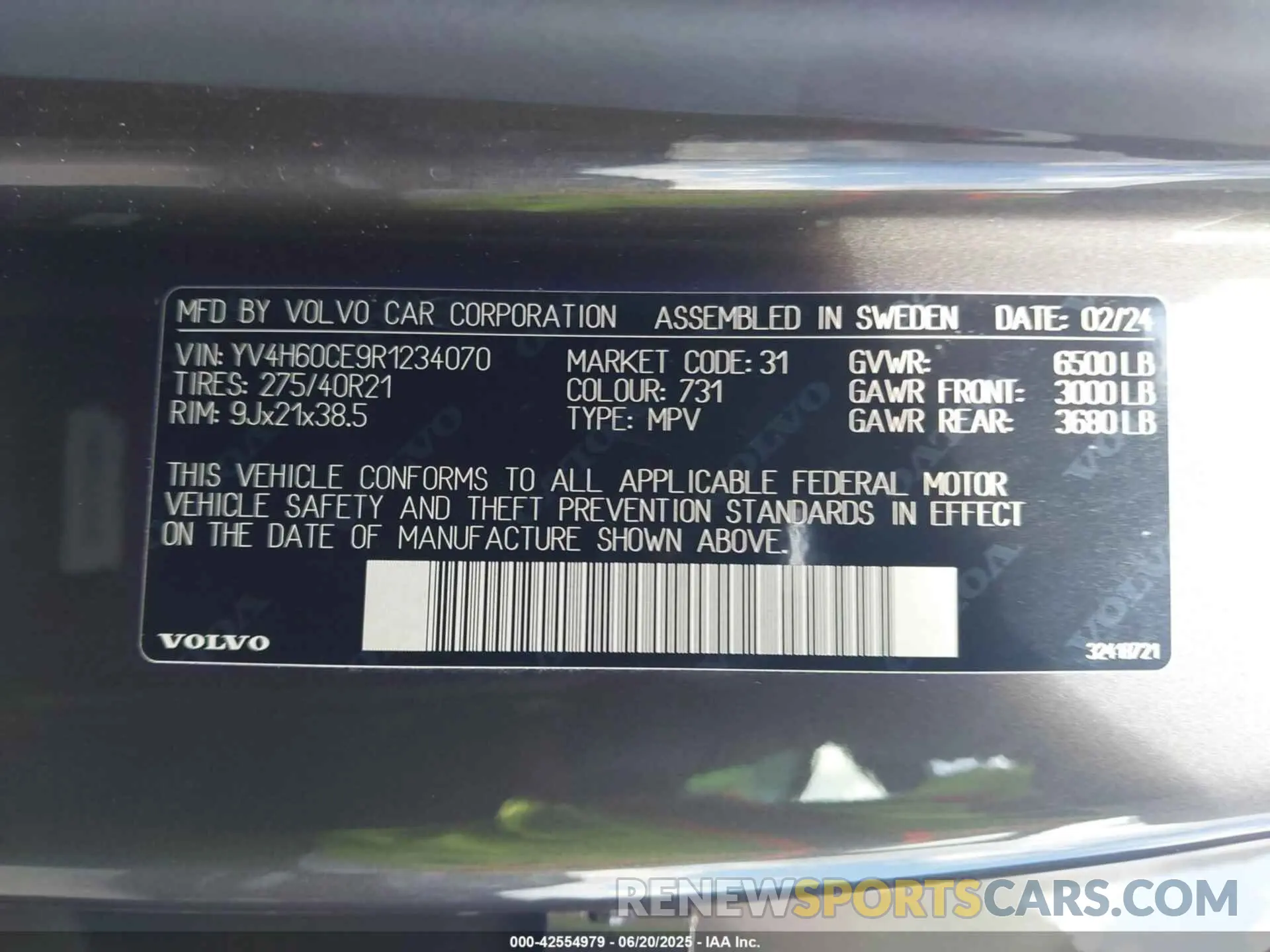 9 Photograph of a damaged car YV4H60CE9R1234070 VOLVO XC90 RECHARGE PLUG-IN HYBRID 2024