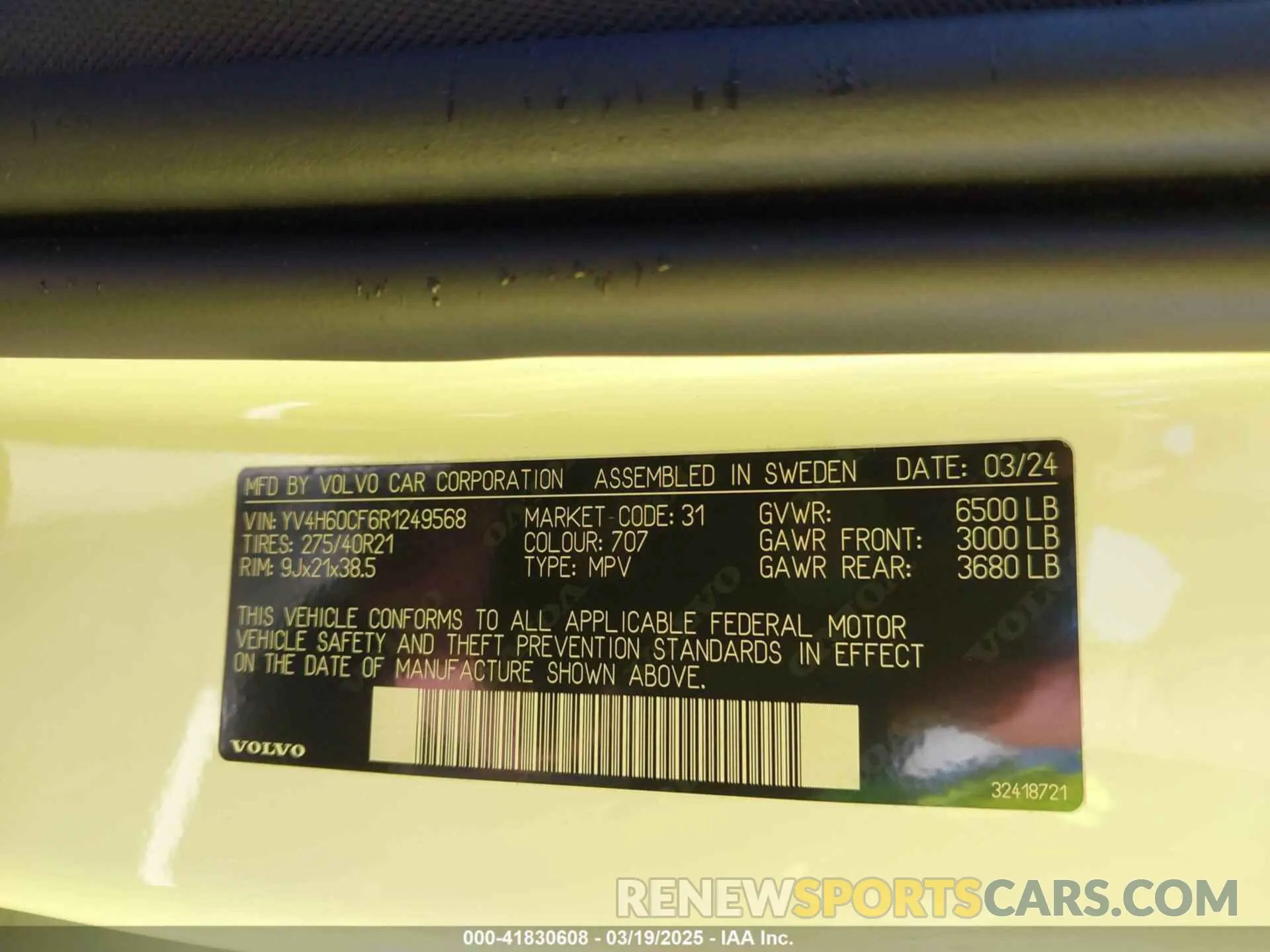 9 Photograph of a damaged car YV4H60CF6R1249568 VOLVO XC90 RECHARGE PLUG-IN HYBRID 2024
